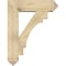 Ekena Millwork Merced Arts and Crafts Rough Sawn Bracket w/ Offset Brace, Douglas Fir, 8"W x 28"D x 36"H BKT0806X28X36MRC03RDF - alternate 3